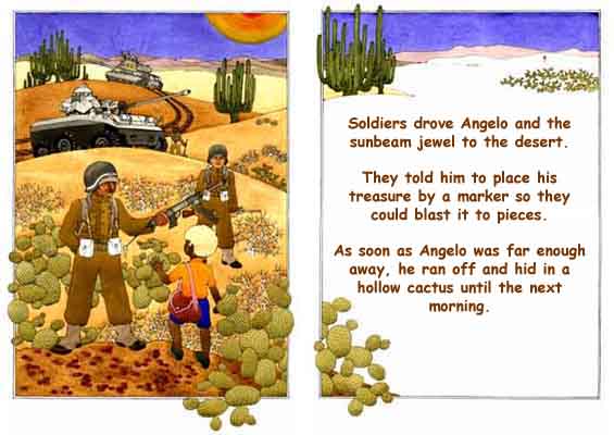 Angelo in the desert with the army