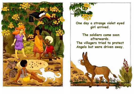 Strange girl in a mauve dress