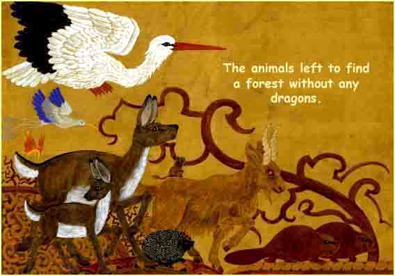 The animals leave in disgust