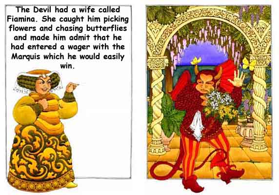 Devil taunted by his wife