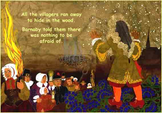 Villagers leave their homes