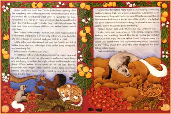 Mongoose hunts yellow snake