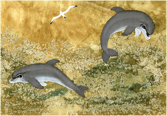 leaping dolphins